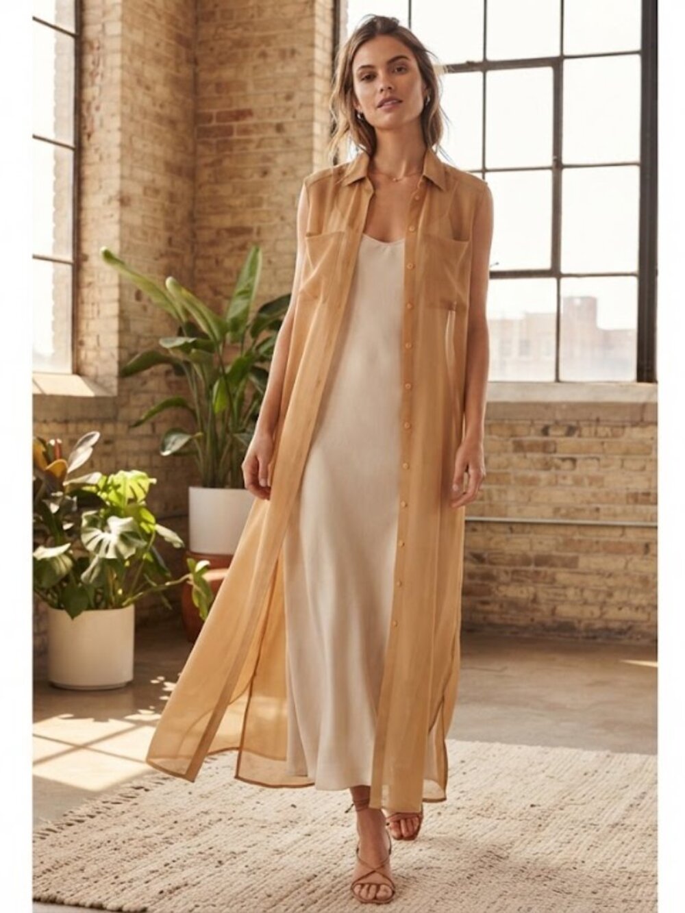 Save The Queen Elegant Tan Top Medium